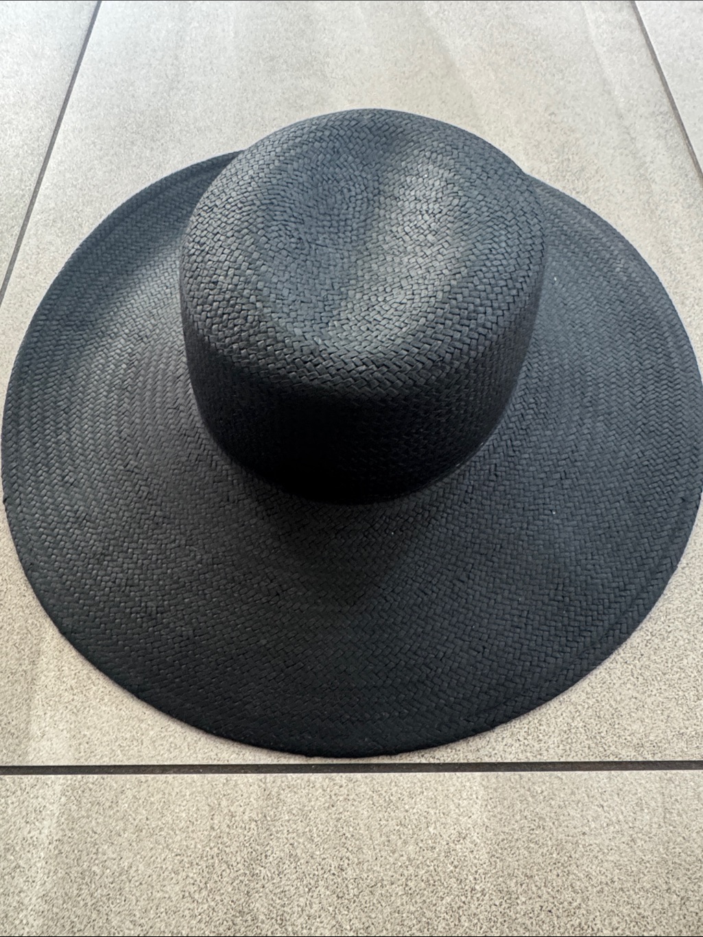 Janessa Leone Black Straw Bolero Hat